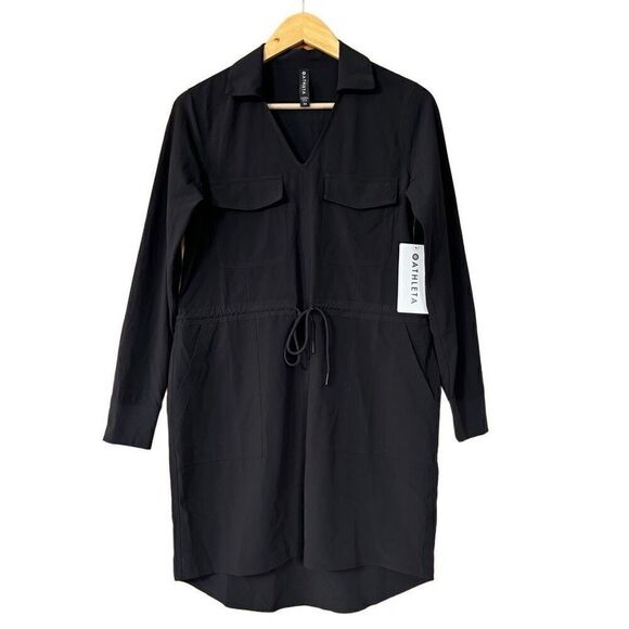 ATHLETA Zuma shirt Dress Black new - Picture 3 of 11